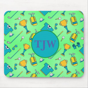 Golf Mousepad med Monogram Musmatta