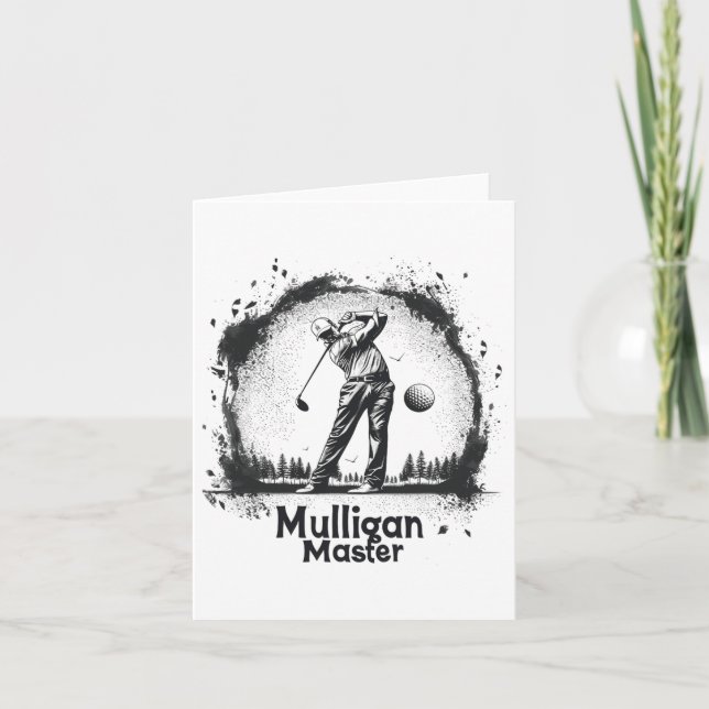 Golf Mulligan Master Graphic Tes För manar kvinnor Kort (Framsida)