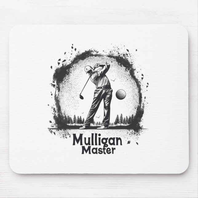 Golf Mulligan Master Graphic Tes För manar kvinnor Musmatta (Framsidan)