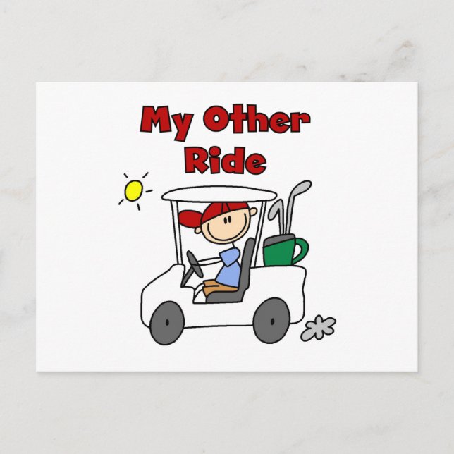 Golf My other Ride Vykort (Framsida)