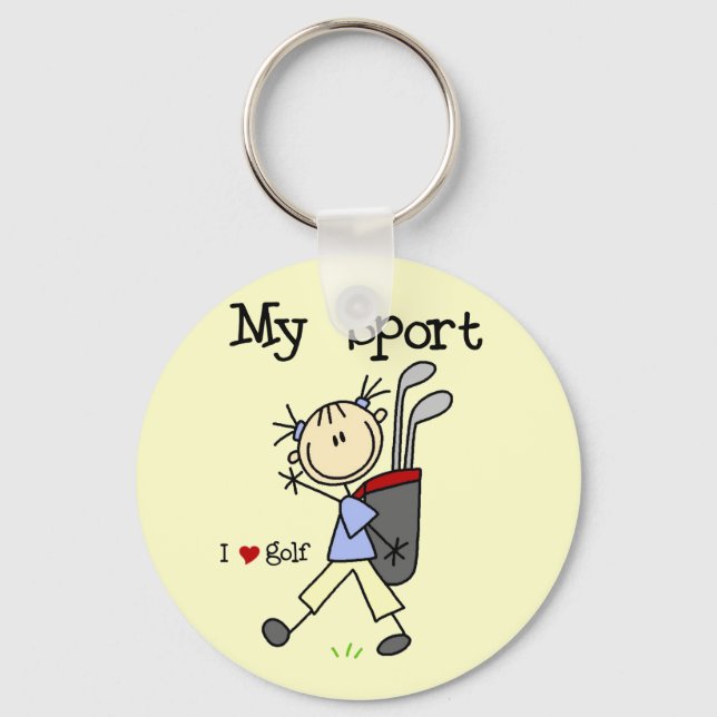 Golf My Sport T-shirts and Gifts Nyckelring (Framsida)