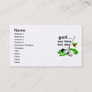Golf någon Time några dagT-tröja och gåvor Visitkort