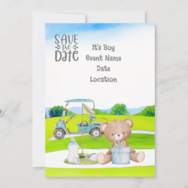Golf Nalle Det är Boy for Baby Shower Inbjudningar