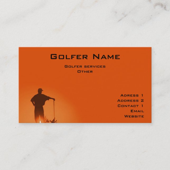 Golf Namnkort (Framsida)