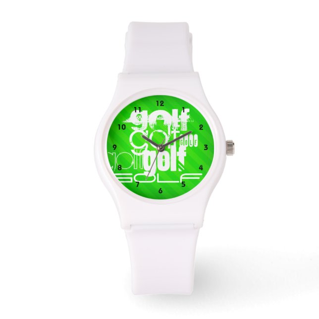 Golf, Neon Grönt Rand. Armbandsur (Framsida)