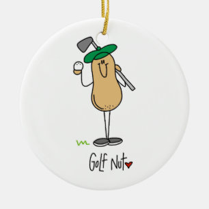Golf Nöt T-shirts och gåvor Julgransprydnad Keramik