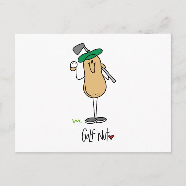 Golf Nöt T-shirts och gåvor Vykort (Framsida)
