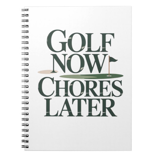 Golf Nu, Sysslor Sen Retro Golfhumor Anteckningsbok (Framsidan)