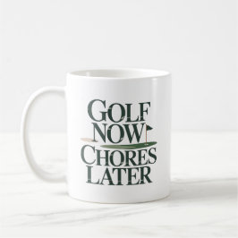 Golf Nu, Sysslor Senare Retro Golfhumor Kaffemugg