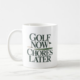 Golf Nu, Sysslor Senare Retro Golfhumor Kaffemugg