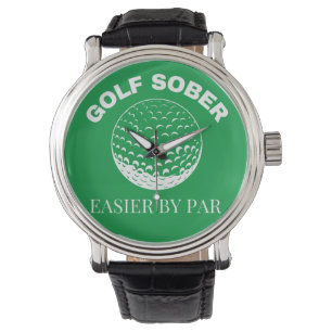 Golf Nyktrare Enklare Genom Par Roligt Golfcitat Armbandsur