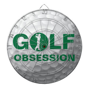 Golf Obsession Golfball Grönt White Dartboard Darttavla