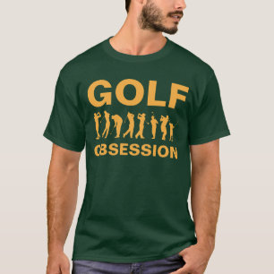 Golf Obsession Grönt Orange Golfing T-Shirt