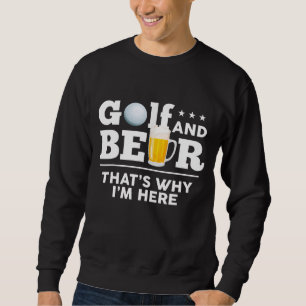 Golf och Beer Joke Pappa Funny Fars dag Drinking Lång Ärmad Tröja