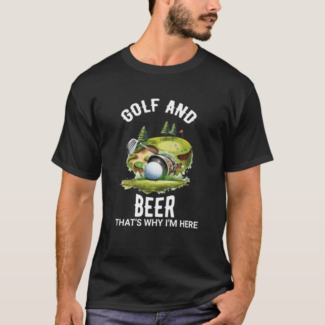 Golf och Beer T Shirt (Framsida)