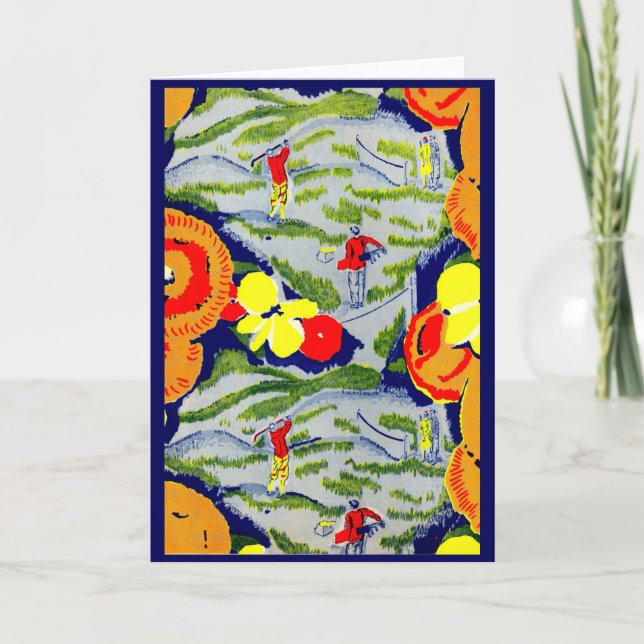 golf och blommor kort (Framsida)