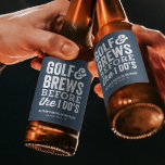Golf och bröder innan jag är marinstövel ölflaska etikett<br><div class="desc">Fira brudgummen med en golfsvindlare och den här personlig etiketten för öl flaska. Denna enkla etikett på bachelor Party-ölet innehåller ordalydelsen "golf and brews before the I do's" tillsammans med anpassningsbarna på en marin blå bakgrund. Den här etiketten för reklampartierna ingår i en samling av Lea Delaveris Design, där du...</div>