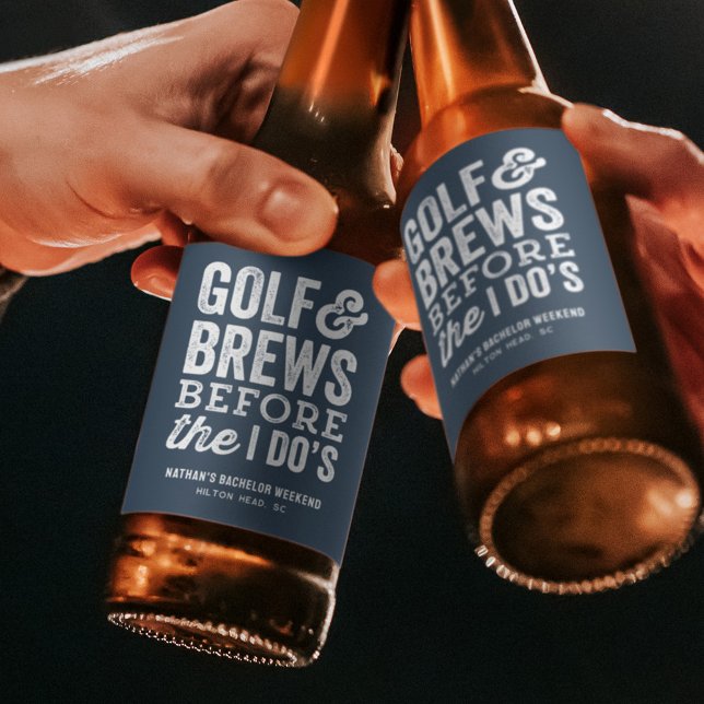 Golf och bröder innan jag är marinstövel ölflaska etikett (Skapare uppladdad)