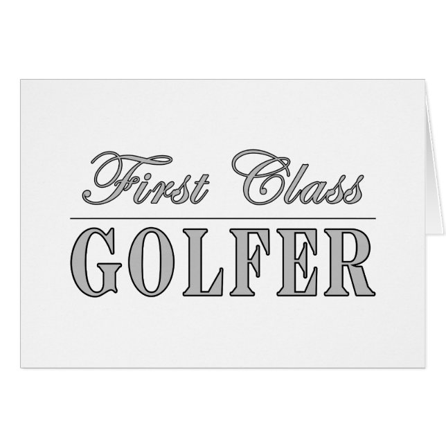 Golf och golfare: Klassificera först golfaren Hälsningskort (Framsidan Horizontal)