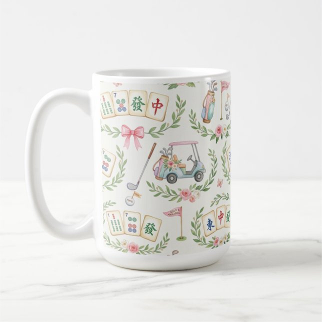 Golf och Mahjong-mugg Kaffemugg (Vänster)