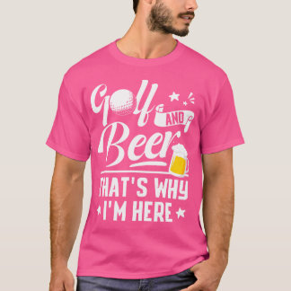 Golf och öl Roligt fadersdagskalas för dricking fö T Shirt