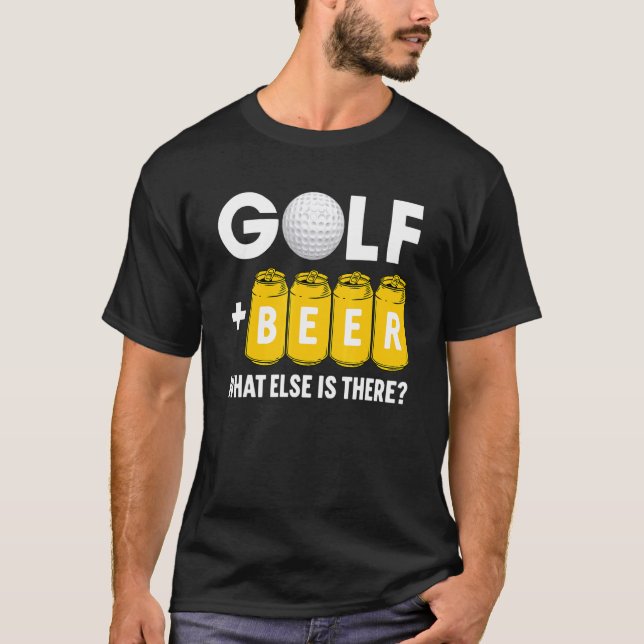 Golf och öl vad mer är här Kärlek Golf T Shirt (Framsida)