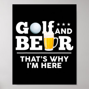 Golf och öljoke pappa rolig fadersdag dricker poster