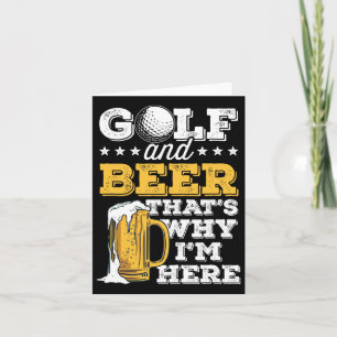 Golf och öljoke Pappa Rolig Fars dag Drickande Kort