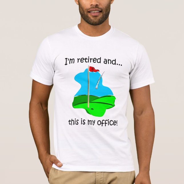 Golf och pension t-shirt (Framsida)