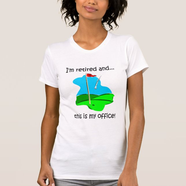 Golf och pension t-shirt (Framsida)