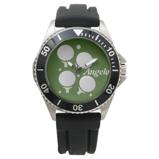 Golf- och Tee-gradientboll Herrpresent Armbandsur (Framsida)