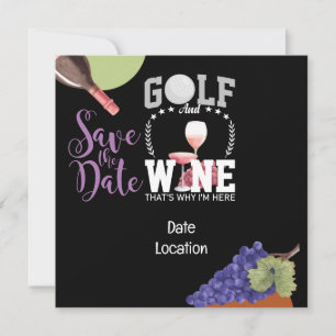 Golf och vin för golfer spara datuminbjudan datumet