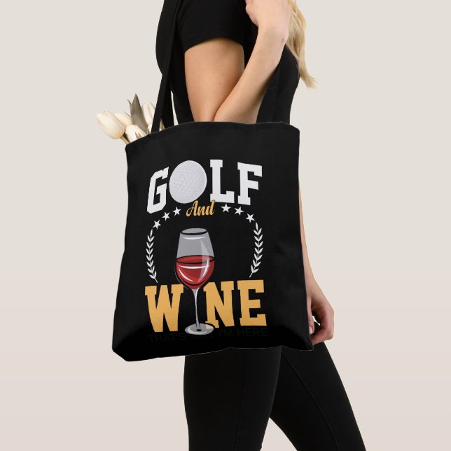 Golf och Vin för golfer Tygkasse (Närbild)