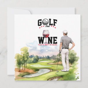 Golf och vin paring party för golfer spara datumet