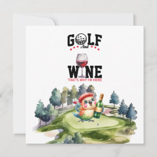 Golf och vin paring party för golfer spara datumet
