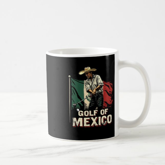 Golf Of Mexico Funny Golfer Pun Patriotic Mexican  Kaffemugg (Höger)