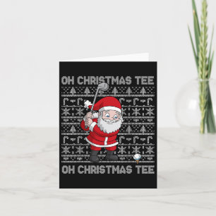 Golf Oh jul Tee Jultomten Golfer Golfing S Kort