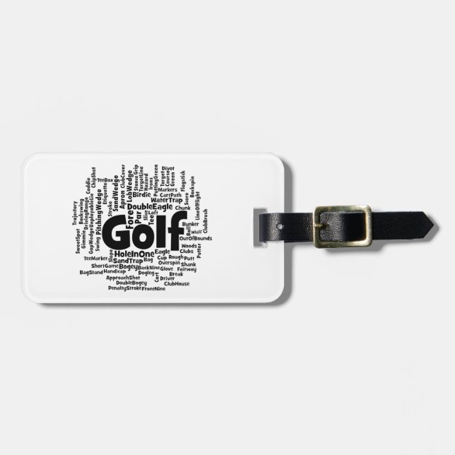 Golf Ord Cloud Bagagebricka (Horisontell Framsida)