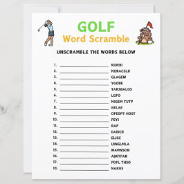 Golf Ord Scramble Game