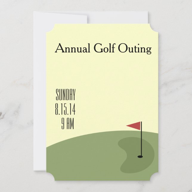 Golf Outing - på grönten Inbjudningar (Framsida)