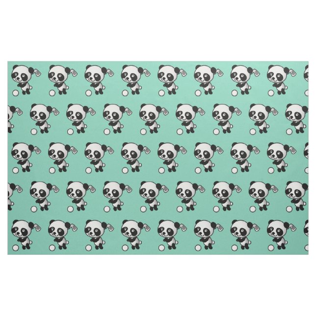 Golf Panda Fabric Tyg (Fat Quarter)