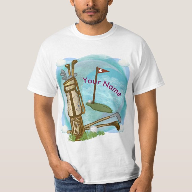 Golf Pappa anpassningsbar t-shirts (Framsida)