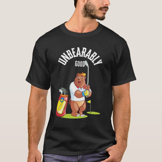 Golf pappa Bear Fars dag T Shirt (Framsida)