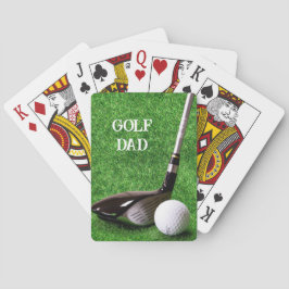 Golf Pappa - Driver och Boll på Gräs anpassa Casinokort