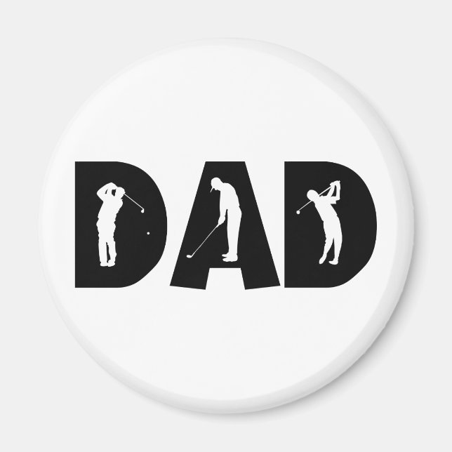 Golf Pappa Gift Magnet (Framsidan)