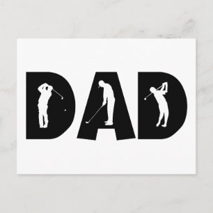 Golf Pappa Gift Vykort