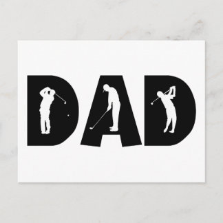 Golf Pappa Gift Vykort