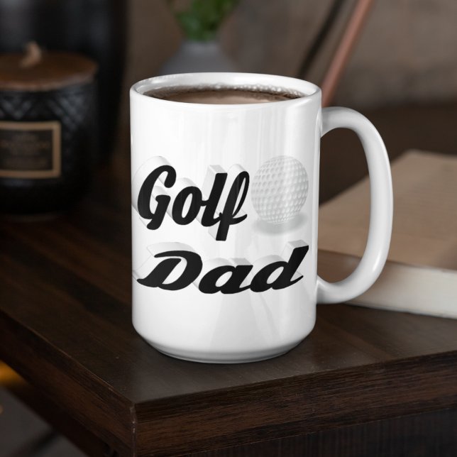 Golf Pappa, halv text Giant Coffee Mugg Jumbo Mugg (Skapare uppladdad)