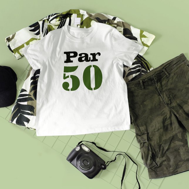 Golf Par 50-årsdag med nummer T Shirt (Skapare uppladdad)