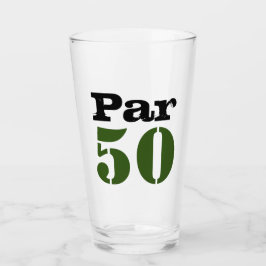 Golf Par 50-årsdagen med nummer för golfgolf Glaskopp